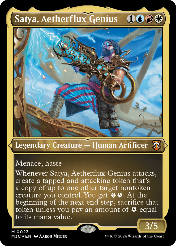 Satya, Aetherflux Genius (Foil Etched) [Modern Horizons 3 Commander] | Fandemonia Ltd