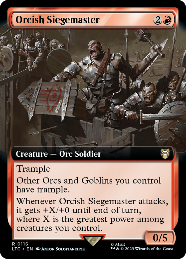 Orcish Siegemaster (Extended Art) [The Lord of the Rings: Tales of Middle-Earth Commander] | Fandemonia Ltd