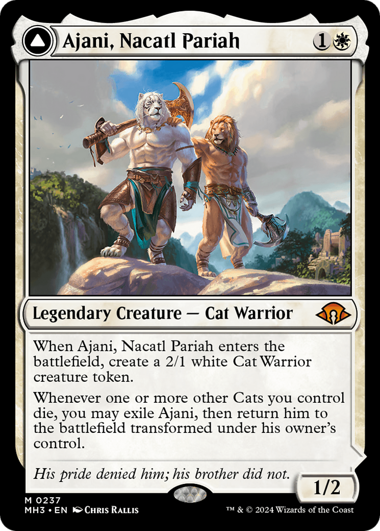 Ajani, Nacatl Pariah // Ajani, Nacatl Avenger [Modern Horizons 3] | Fandemonia Ltd