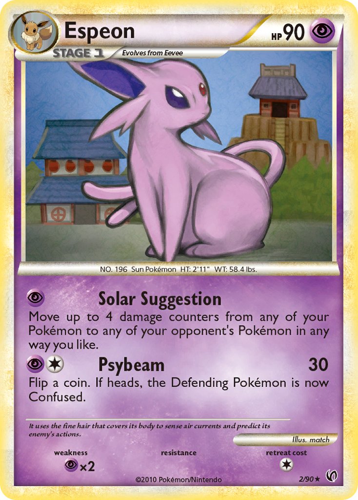 Espeon (2/90) (Cracked Ice Holo) (Theme Deck Exclusive) [HeartGold & SoulSilver: Unleashed] | Fandemonia Ltd