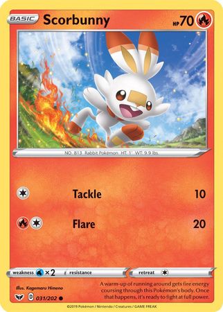 Scorbunny (031/202) (Premium Collection) [Sword & Shield: Base Set] | Fandemonia Ltd