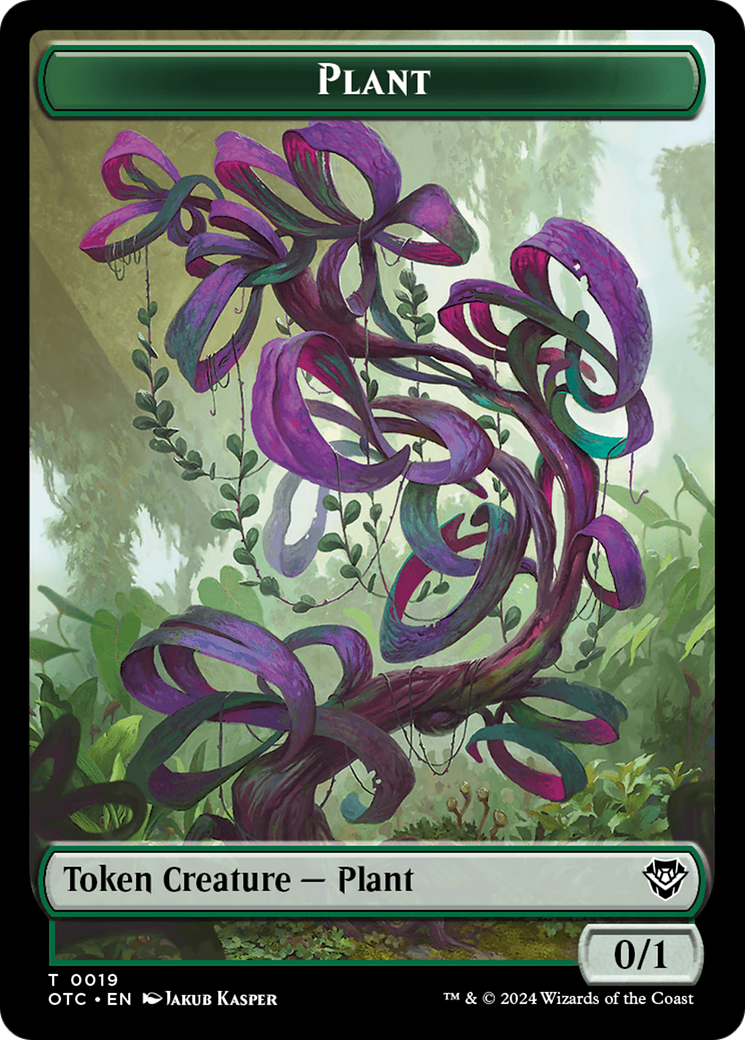 Plant Warrior // Plant Double-Sided Token [Outlaws of Thunder Junction Commander Tokens] | Fandemonia Ltd