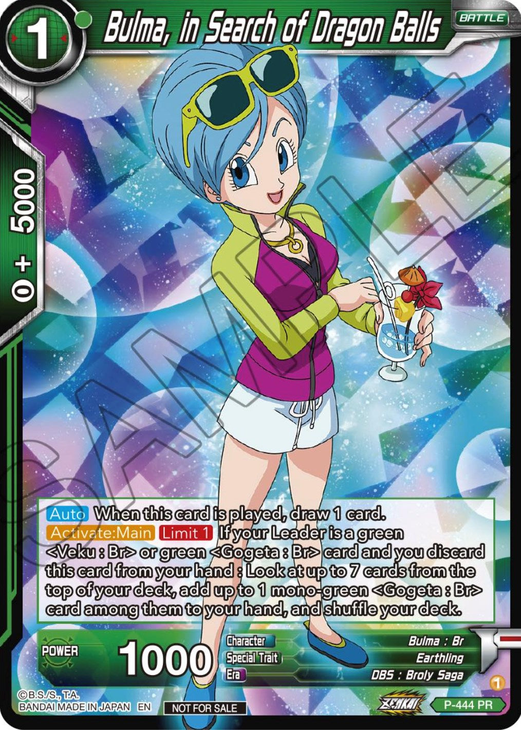 Bulma, In Search of Dragon Balls (Zenkai Series Tournament Pack Vol.2) (P-444) [Tournament Promotion Cards] | Fandemonia Ltd