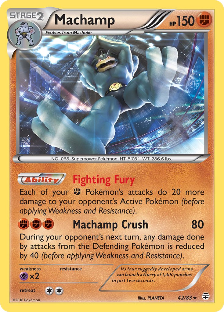 Machamp (42/83) (Theme Deck Exclusive) [XY: Furious Fists] | Fandemonia Ltd