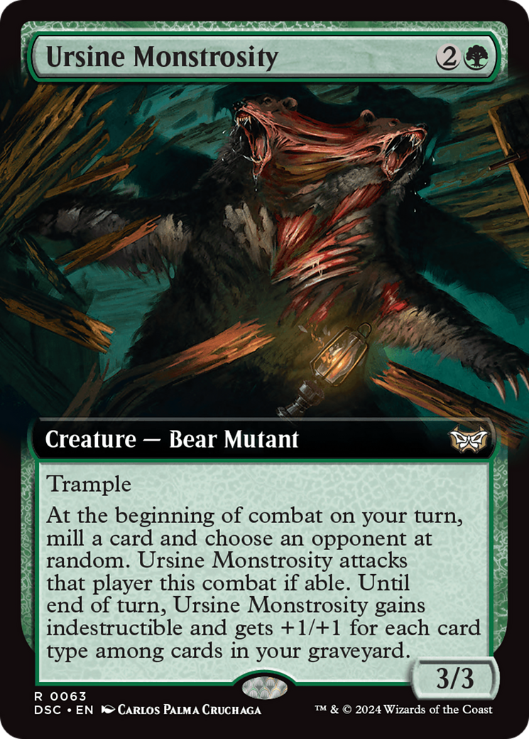 Ursine Monstrosity (Extended Art) [Duskmourn: House of Horror Commander] | Fandemonia Ltd