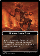 Bounty: Lord Fajjal // Bounty Rules Double-Sided Token [Outlaws of Thunder Junction Commander Tokens] | Fandemonia Ltd