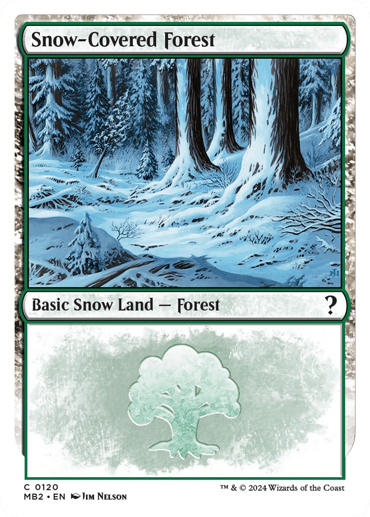 Snow-Covered Forest (White Border) [Mystery Booster 2] | Fandemonia Ltd