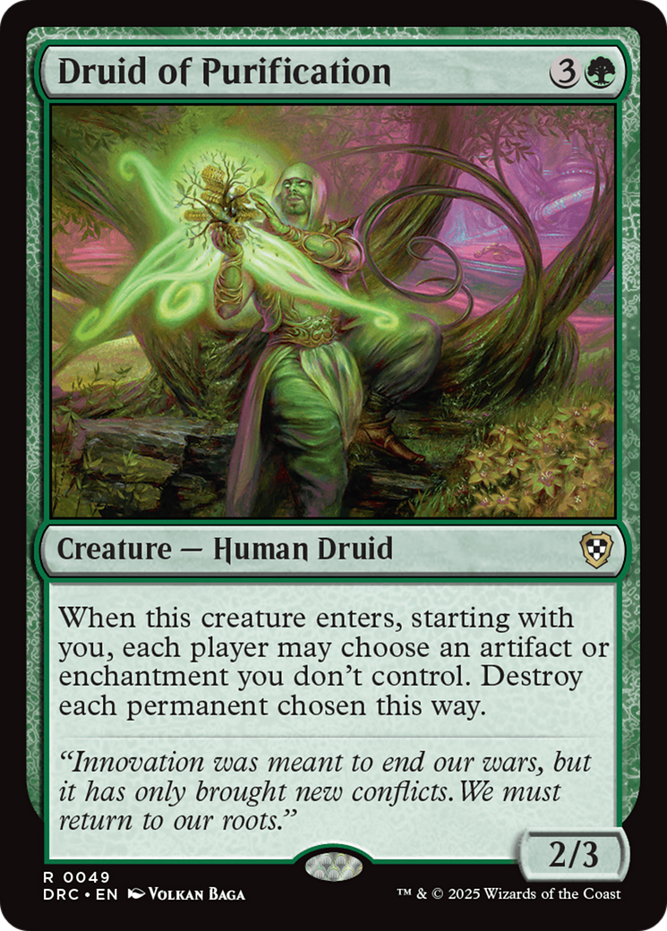 Druid of Purification [Aetherdrift Commander] | Fandemonia Ltd