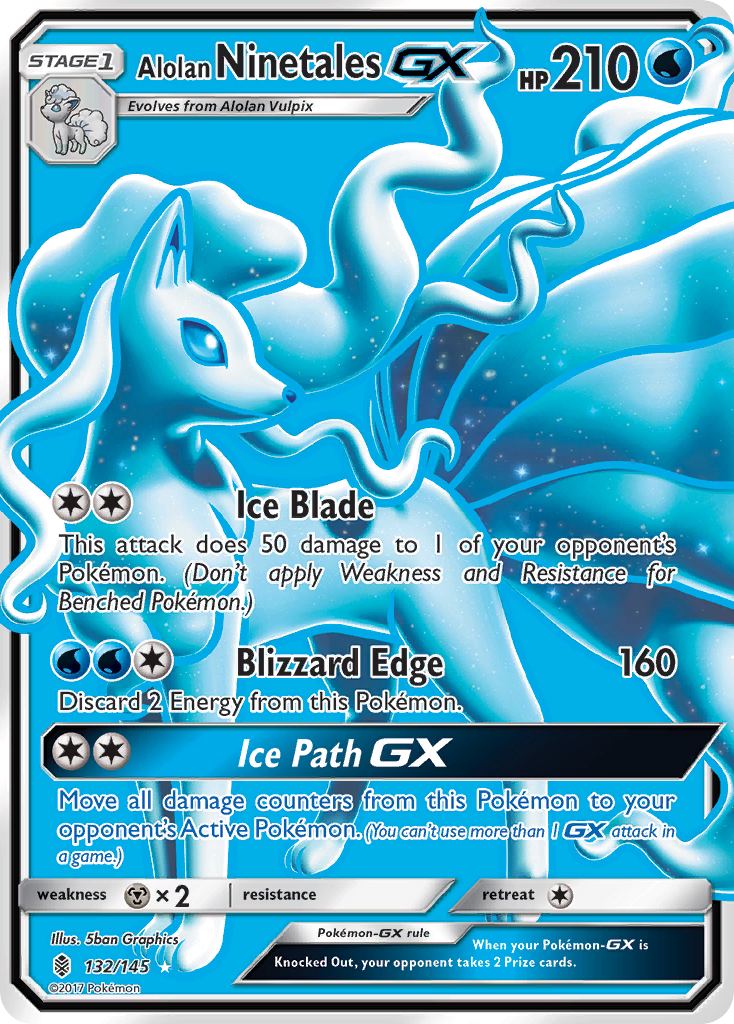 Alolan Ninetales GX (132/145) [Sun & Moon: Guardians Rising] | Fandemonia Ltd