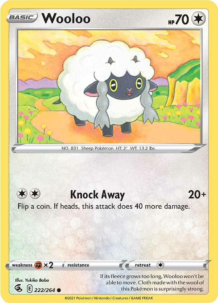 Wooloo (222/264) [Sword & Shield: Fusion Strike] | Fandemonia Ltd