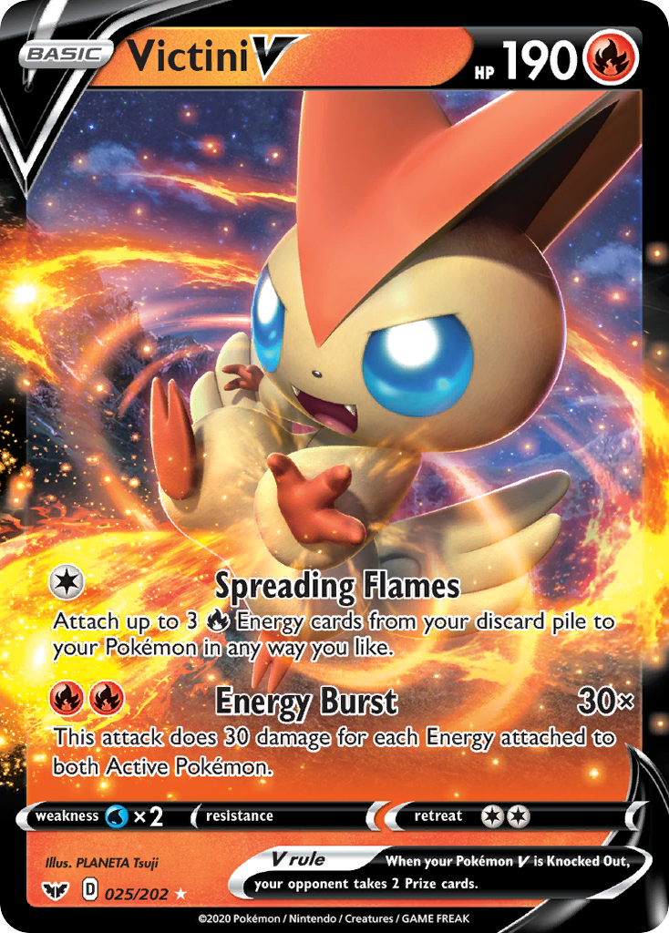 Victini V (025/202) [Sword & Shield: Base Set] | Fandemonia Ltd