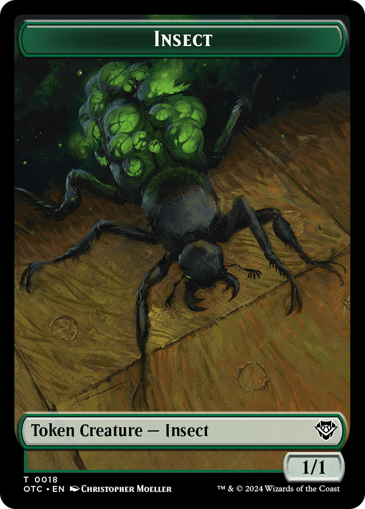 Insect // Elemental (0017) Double-Sided Token [Outlaws of Thunder Junction Commander Tokens] | Fandemonia Ltd