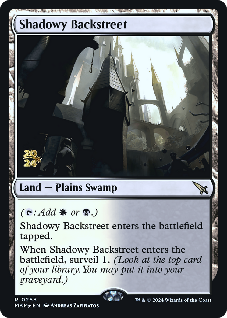 Shadowy Backstreet [Murders at Karlov Manor Prerelease Promos] | Fandemonia Ltd