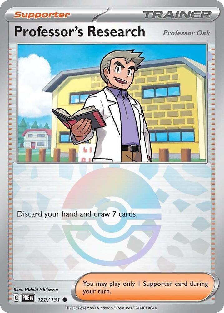 Professor's Research (122/131) [Professor Oak] (Poke Ball Pattern) [Scarlet & Violet: Prismatic Evolutions] | Fandemonia Ltd