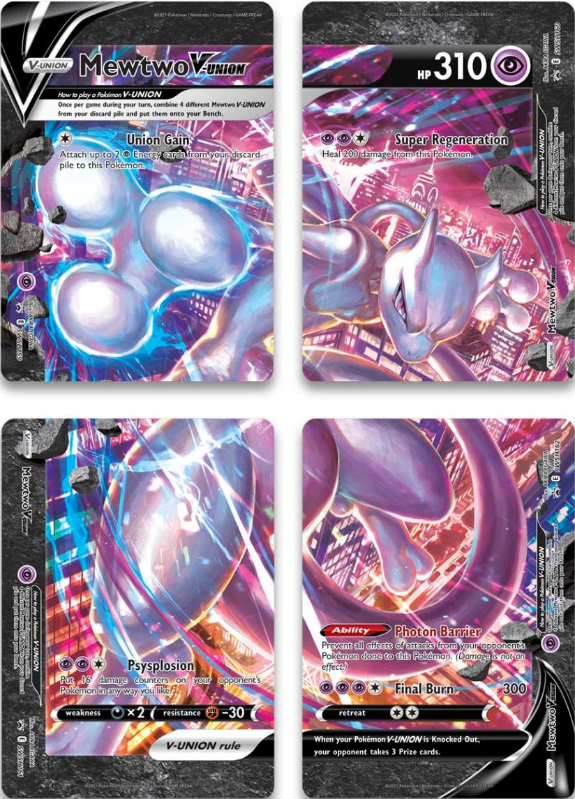 Mewtwo V-Union (Set of 4) [Sword & Shield: Black Star Promos] | Fandemonia Ltd