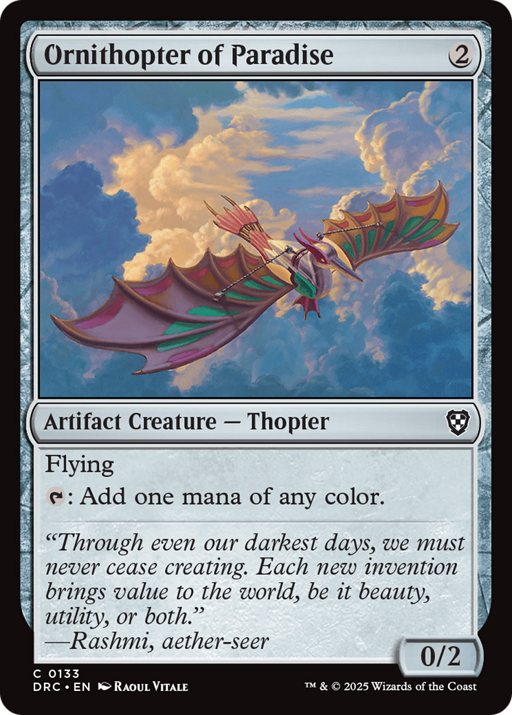 Ornithopter of Paradise [Aetherdrift Commander] | Fandemonia Ltd