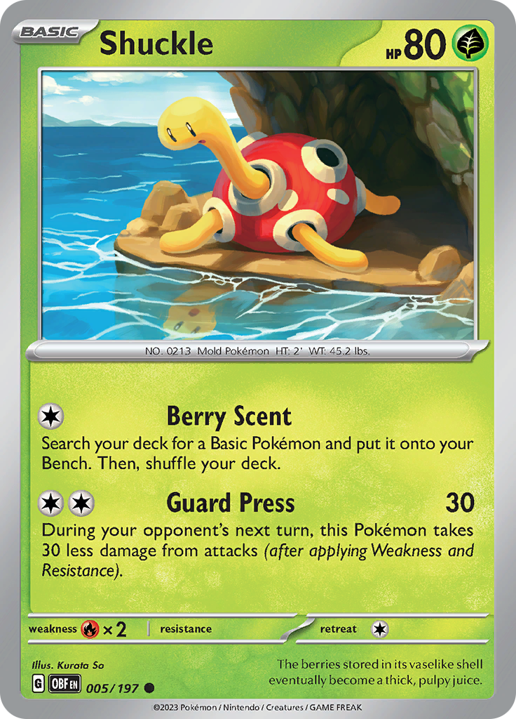 Shuckle (005/197) [Scarlet & Violet: Obsidian Flames] | Fandemonia Ltd