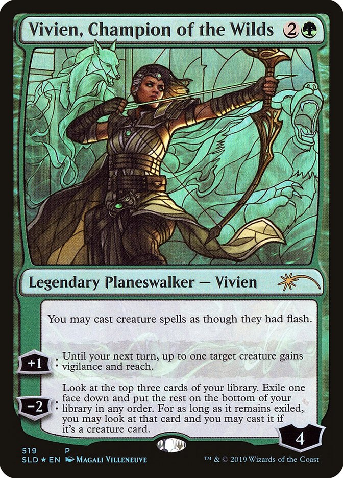 Vivien, Champion of the Wilds (Stained Glass) [Secret Lair Drop Promos] | Fandemonia Ltd