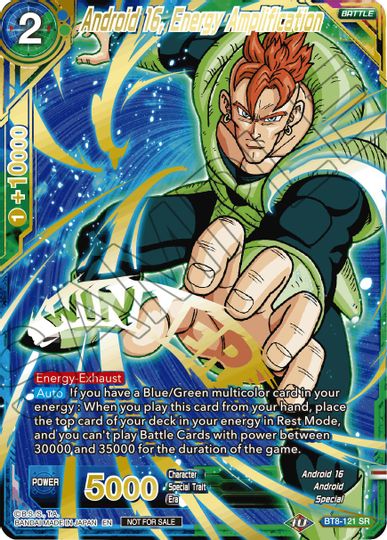 Android 16, Energy Amplification (Alternate Art Set 2021 Vol. 2) (BT8-121) [Tournament Promotion Cards] | Fandemonia Ltd