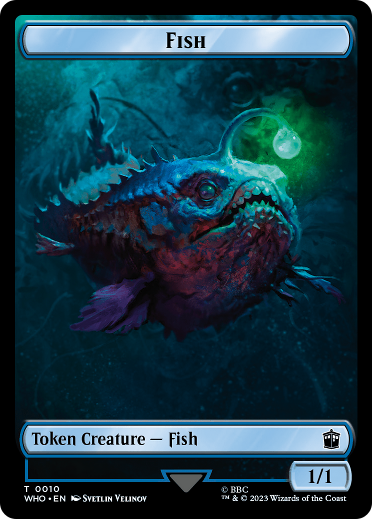 Fish // Alien Insect Double-Sided Token [Doctor Who Tokens] | Fandemonia Ltd