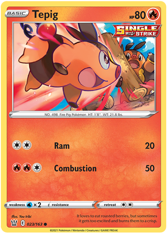 Tepig (023/163) [Sword & Shield: Battle Styles] | Fandemonia Ltd