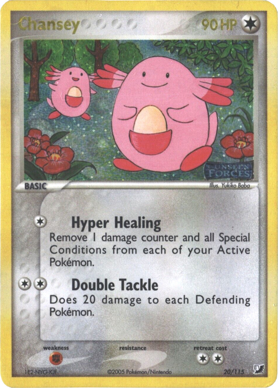 Chansey (20/115) (Stamped) [EX: Unseen Forces] | Fandemonia Ltd