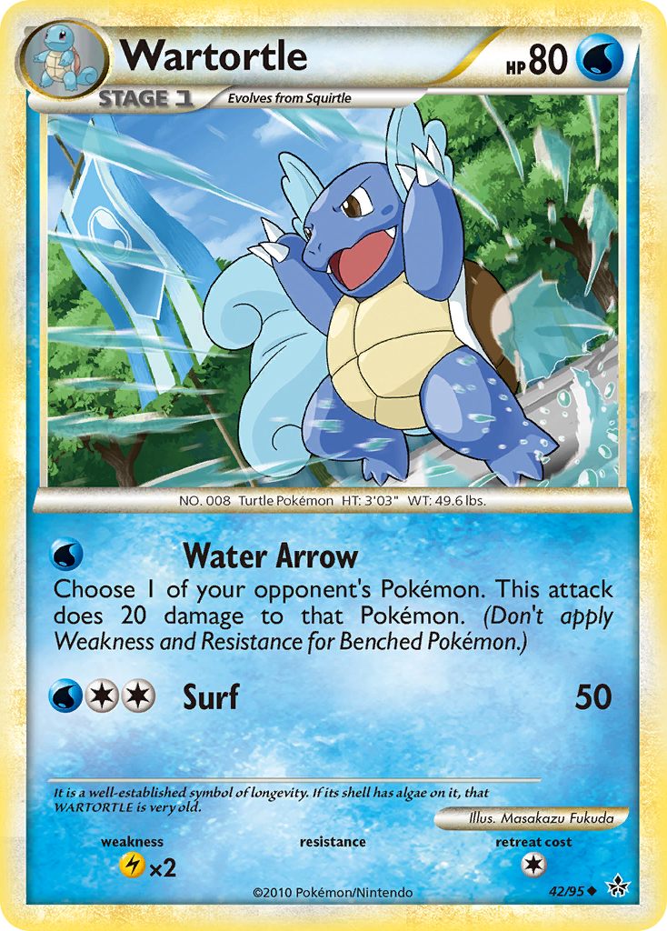 Wartortle (42/95) [HeartGold & SoulSilver: Unleashed] | Fandemonia Ltd