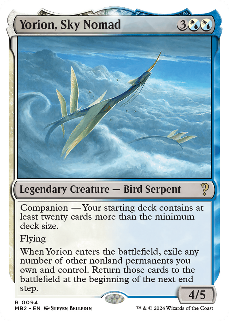 Yorion, Sky Nomad (White Border) [Mystery Booster 2] | Fandemonia Ltd