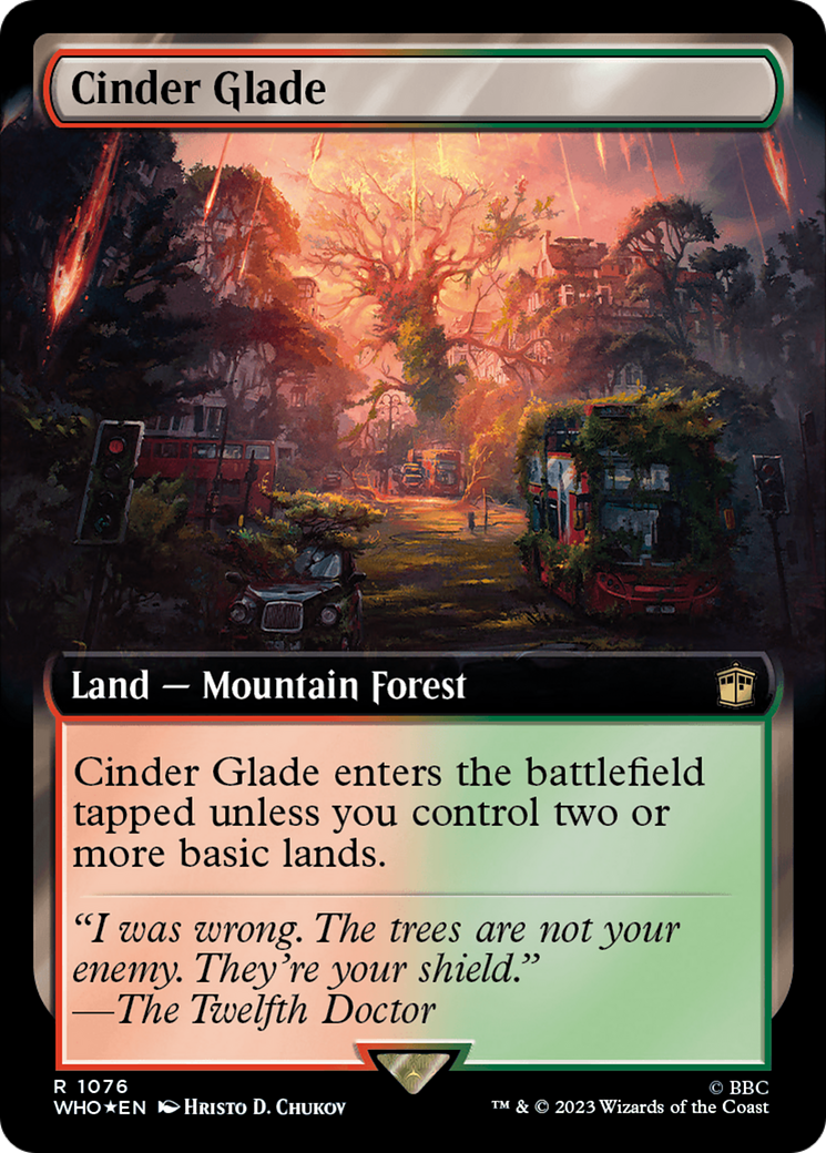 Cinder Glade (Extended Art) (Surge Foil) [Doctor Who] | Fandemonia Ltd