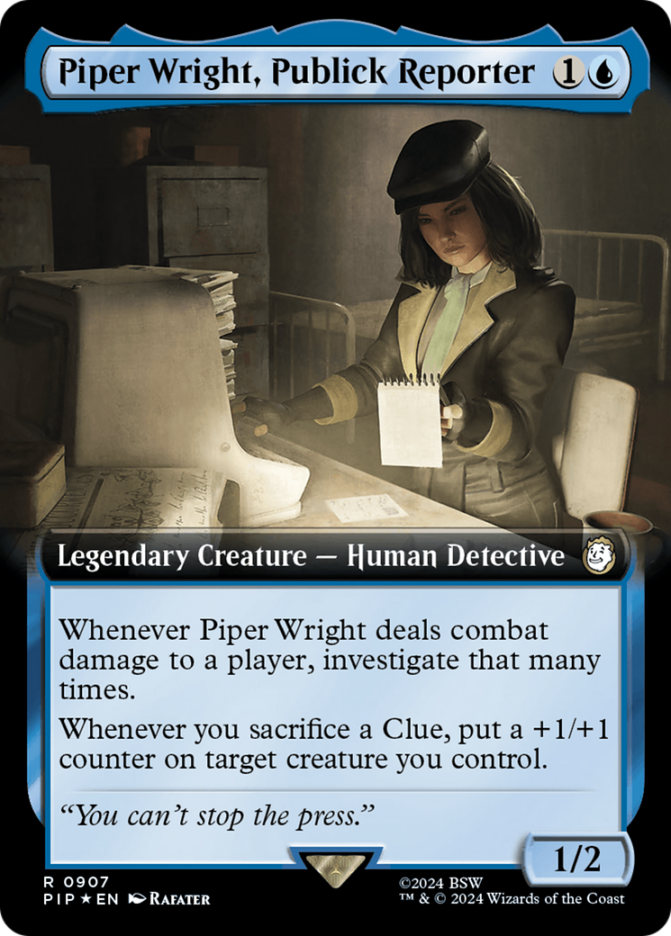 Piper Wright, Publick Reporter (Extended Art) (Surge Foil) [Fallout] | Fandemonia Ltd