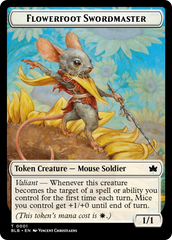 Rabbit // Flowerfoot Swordmaster Double-Sided Token [Bloomburrow Tokens] | Fandemonia Ltd