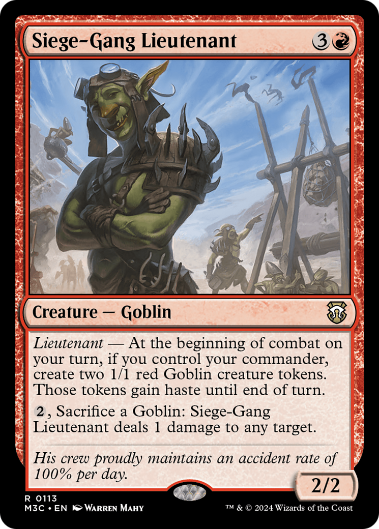 Siege-Gang Lieutenant [Modern Horizons 3 Commander] | Fandemonia Ltd