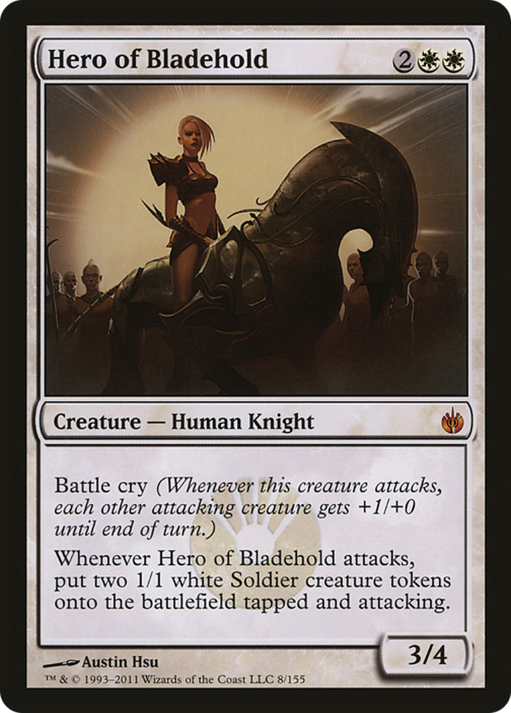 Hero of Bladehold (Mirrodin Besieged) (Oversized) [Oversize Cards] | Fandemonia Ltd