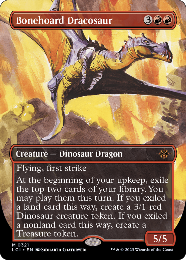 Bonehoard Dracosaur (Borderless) [The Lost Caverns of Ixalan] | Fandemonia Ltd