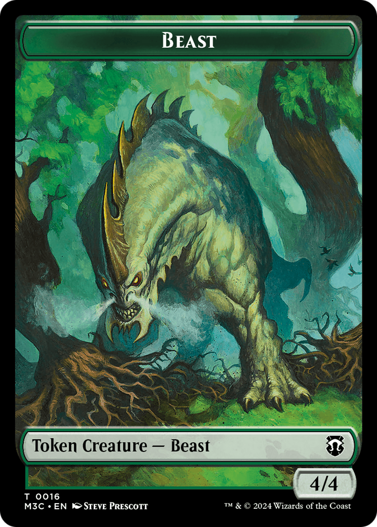 Elephant // Beast (0016) Double-Sided Token [Modern Horizons 3 Commander Tokens] | Fandemonia Ltd