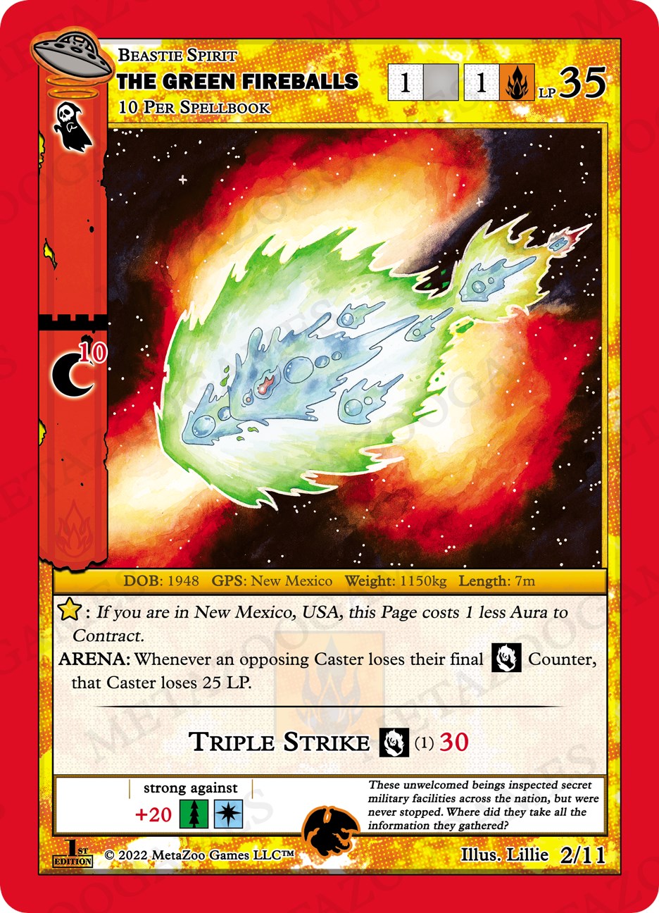 The Green Fireballs [Cryptid Nation: UFO First Edition Tribal Theme Decks] | Fandemonia Ltd