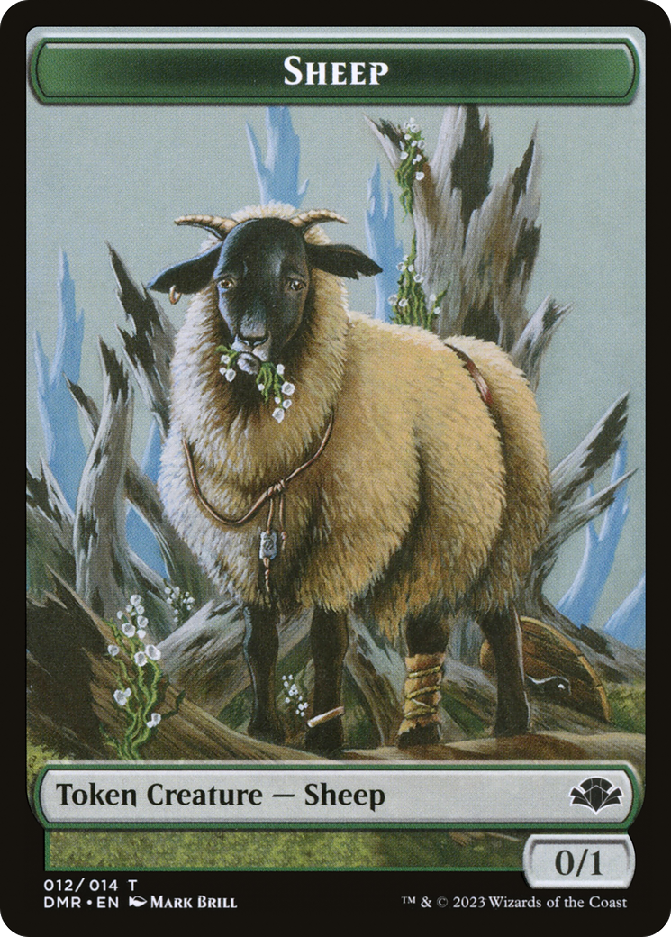 Sheep Token [Dominaria Remastered Tokens] | Fandemonia Ltd