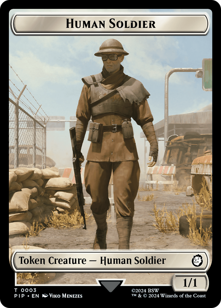 Settlement // Human Soldier Double-Sided Token [Fallout Tokens] | Fandemonia Ltd