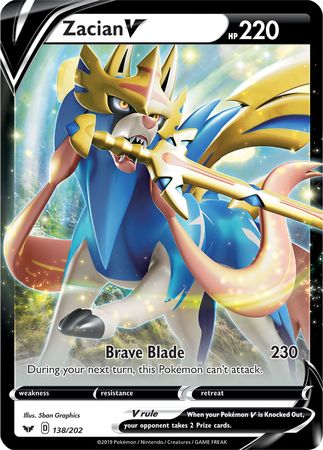 Zacian V (138/202) (Jumbo Card) [Sword & Shield: Base Set] | Fandemonia Ltd