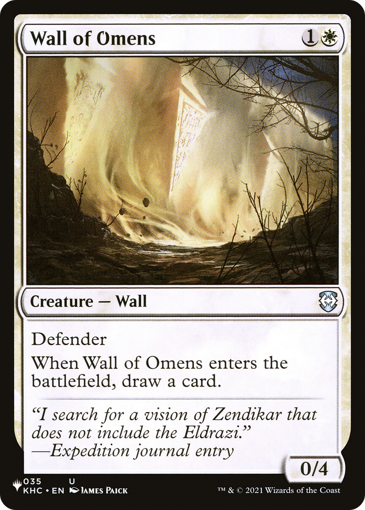 Wall of Omens (KHC) [The List] | Fandemonia Ltd