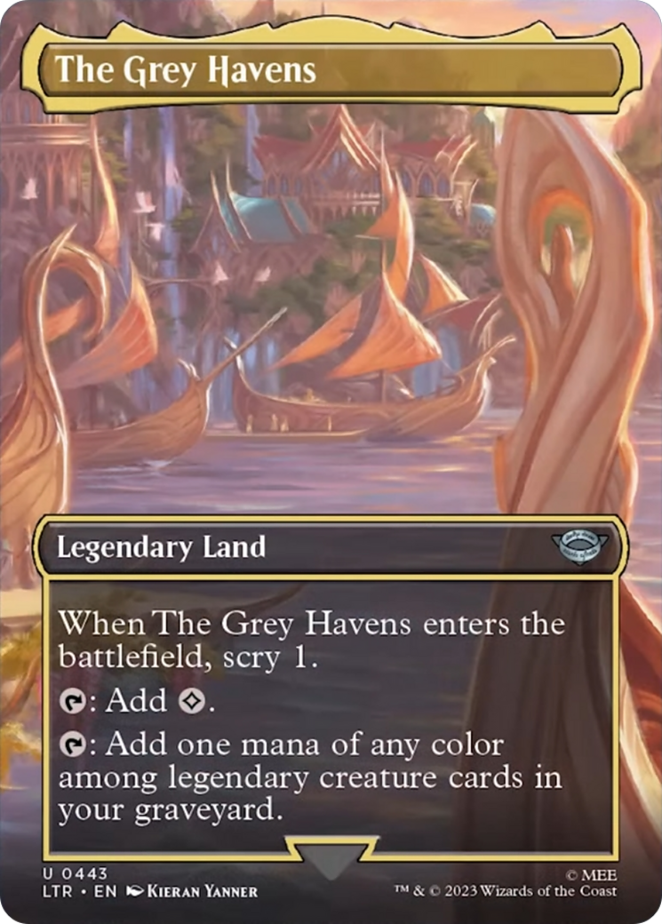 The Grey Havens (Borderless Alternate Art) [The Lord of the Rings: Tales of Middle-Earth] | Fandemonia Ltd