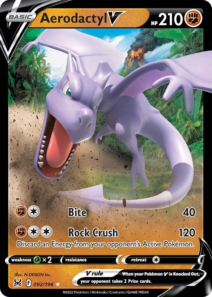 Aerodactyl V (092/196) [Sword & Shield: Lost Origin] | Fandemonia Ltd