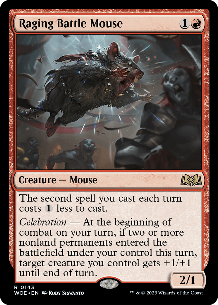 Raging Battle Mouse [Wilds of Eldraine] | Fandemonia Ltd