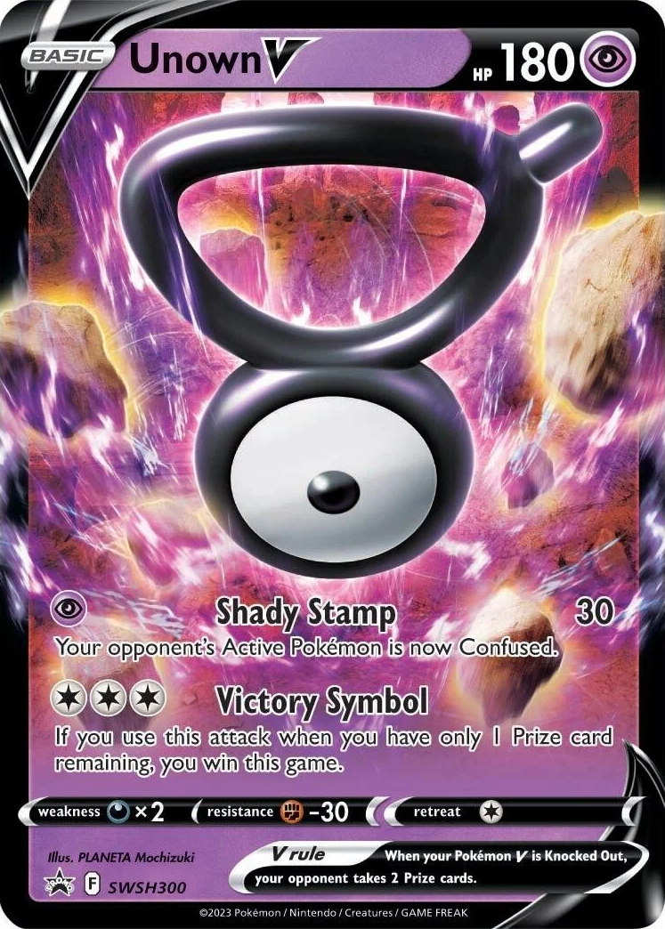 Unown V (SWSH300) [Sword & Shield: Black Star Promos] | Fandemonia Ltd