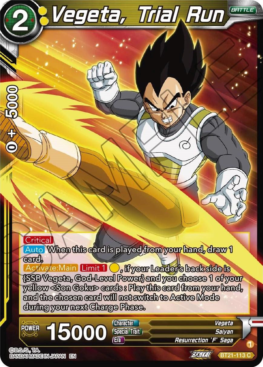 Vegeta, Trial Run (BT21-113) [Wild Resurgence] | Fandemonia Ltd