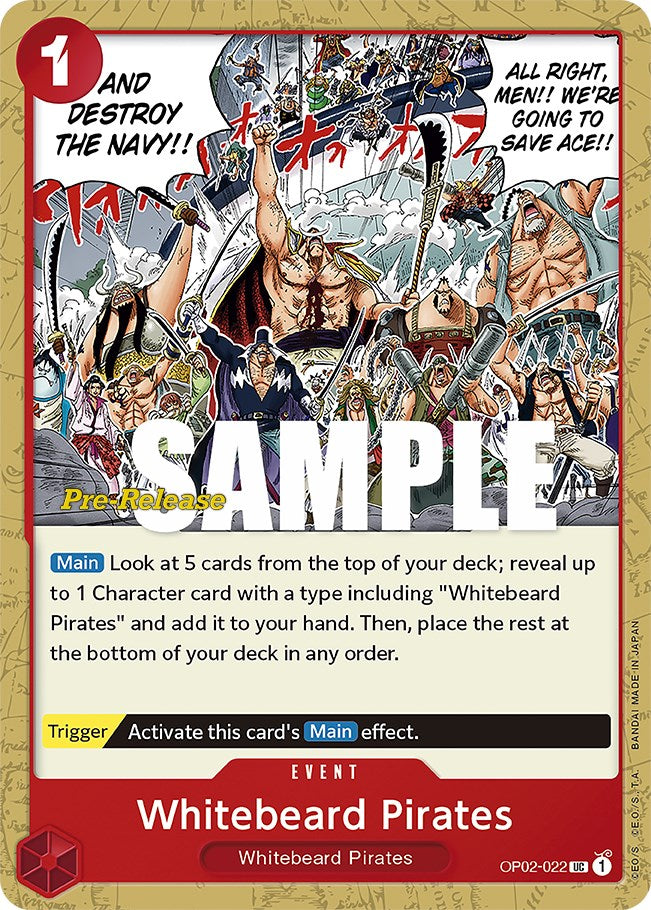 Whitebeard Pirates [Paramount War Pre-Release Cards] | Fandemonia Ltd