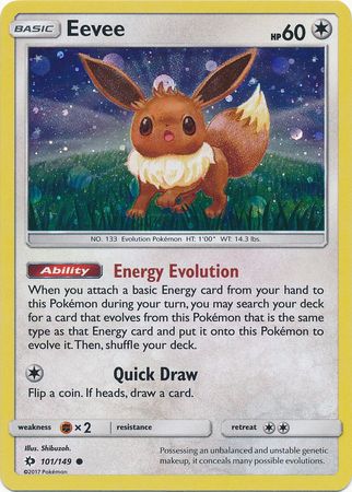 Eevee (101/149) (Cosmos Holo) [Sun & Moon: Base Set] | Fandemonia Ltd