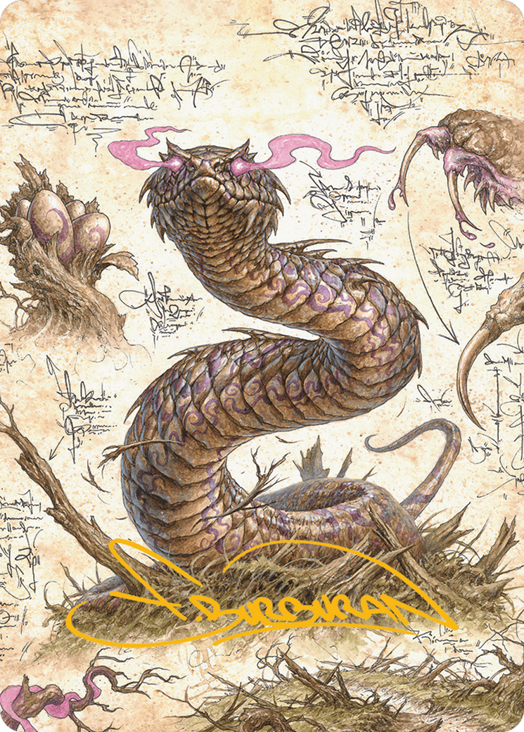 Rottenmouth Viper Art Card (Gold-Stamped Signature) [Bloomburrow Art Series] | Fandemonia Ltd