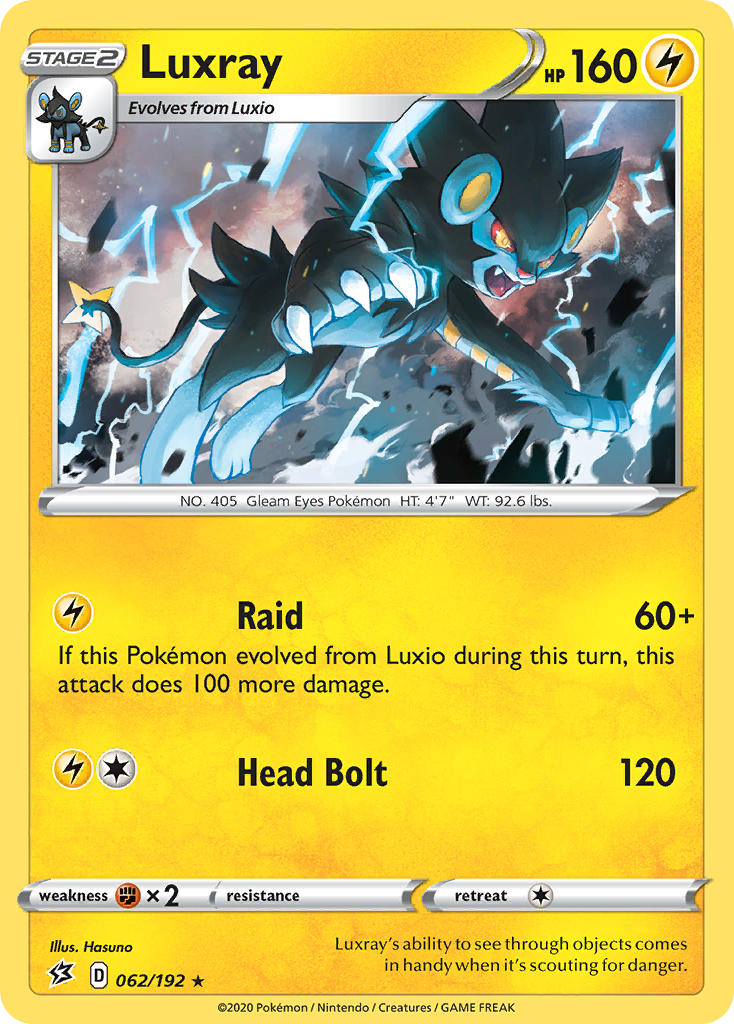 Luxray (062/192) (Theme Deck Exclusive) [Sword & Shield: Rebel Clash] | Fandemonia Ltd