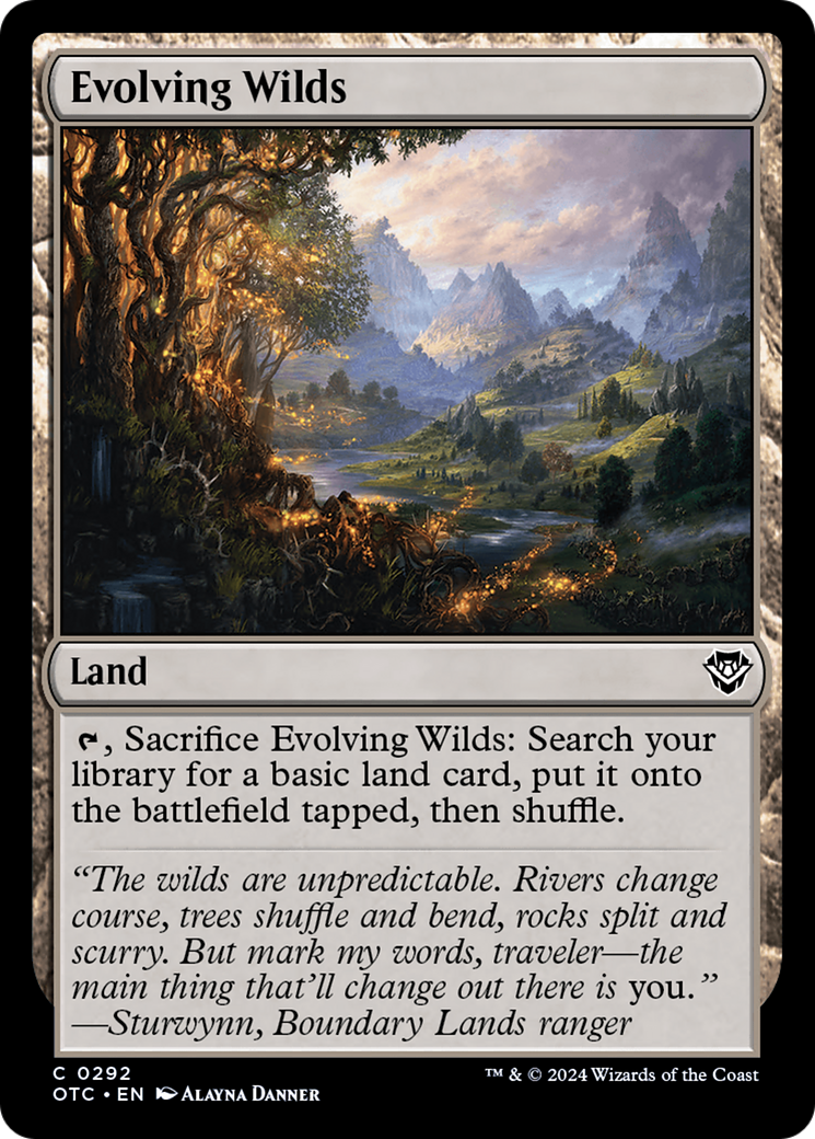 Evolving Wilds [Outlaws of Thunder Junction Commander] | Fandemonia Ltd